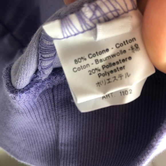 Jumper 1234 size 3 (Medium) Terry Cloth Velour Hand-dyed Lilac Track Suit - Picture 10 of 11